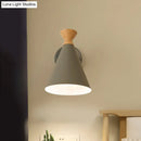 GobekUsa Nordic Style Metal Cone Shade Wall Light: 1-Light Rotatable Bedside Reading Lamp in Blue, Green, Grey, or White