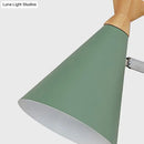 GobekUsa Nordic Style Metal Cone Shade Wall Light: 1-Light Rotatable Bedside Reading Lamp in Blue, Green, Grey, or White