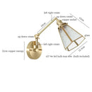 GobekUsa Clear Glass LED Wall Sconce Switch Light - Nordic Minimalism Design