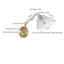 GobekUsa Clear Glass LED Wall Sconce Switch Light - Nordic Minimalism Design