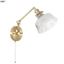 GobekUsa Clear Glass LED Wall Sconce Switch Light - Nordic Minimalism Design