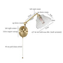 GobekUsa Clear Glass LED Wall Sconce Switch Light - Nordic Minimalism Design