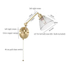 GobekUsa Clear Glass LED Wall Sconce Switch Light - Nordic Minimalism Design