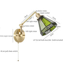 GobekUsa Clear Glass LED Wall Sconce Switch Light - Nordic Minimalism Design