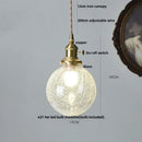 GobekUsa Brass LED Pendant Light Fixture Clear Glass Adjustable Nordic Hanging Lamp