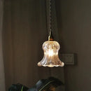 GobekUsa Brass LED Pendant Light Fixture Clear Glass Adjustable Nordic Hanging Lamp
