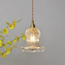 GobekUsa Brass LED Pendant Light Fixture Clear Glass Adjustable Nordic Hanging Lamp