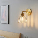 GobekUsa Clear Glass LED Wall Lights Up Down Rotate Copper Nordic Sconce Fixtures