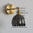 GobekUsa Clear Glass LED Wall Lights Up Down Rotate Copper Nordic Sconce Fixtures