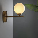 GobekUsa Nordic Style Wall Sconce Light Gold Orb with Glass Shade - Elegant Wall Mount Lighting