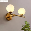 GobekUsa Nordic Style Wall Sconce Light Gold Orb with Glass Shade - Elegant Wall Mount Lighting