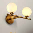 GobekUsa Nordic Style Wall Sconce Light Gold Orb with Glass Shade - Elegant Wall Mount Lighting