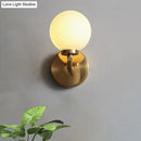 GobekUsa Nordic Style Wall Sconce Light Gold Orb with Glass Shade - Elegant Wall Mount Lighting
