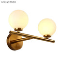 GobekUsa Nordic Style Wall Sconce Light Gold Orb with Glass Shade - Elegant Wall Mount Lighting