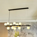 GobekUsa Nordic Bubble Island Pendant Light - 11 Lights, Metallic Black Finish - Ideal for Restaurants