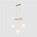 GobekUsa Nordic Bubble Shade Island Wooden Hanging Lamp - 3/4/5 Lights, Perfect for Restaurants