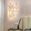 GobekUsa Nordic Chrome Sconce Light with Crystal Teardrop Shade - 1 Light Wall Mount for Living Room