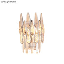 GobekUsa Nordic Chrome Sconce Light with Crystal Teardrop Shade - 1 Light Wall Mount for Living Room