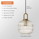 Nordic Clear Glass Pendant Light With Minimalist Shade