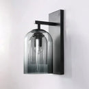 GobekUsa Nordic Cloche Wall Lamp Glass 1 Head Bedroom Sconce Light in Black