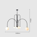 GobekUsa Nordic Comet Glass Ball Chandelier - Elegant Home Décor