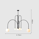 GobekUsa Nordic Comet Glass Ball Chandelier - Elegant Home Décor