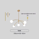 GobekUsa Nordic Comet Glass Ball Chandelier - Elegant Home Décor