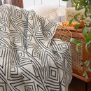 GobekUsa Grey Knitted Woolen Blanket: Nordic Style, Comfortable & Versatile Summer Sofa Throw