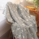 GobekUsa Grey Knitted Woolen Blanket: Nordic Style, Comfortable & Versatile Summer Sofa Throw