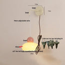 GobekUsa Iron Nordic LED Wall Light Fixture Glass Adjustable Bedside Lamp