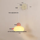 GobekUsa Iron Nordic LED Wall Light Fixture Glass Adjustable Bedside Lamp