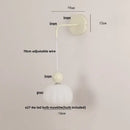 GobekUsa Iron Nordic LED Wall Light Fixture Glass Adjustable Bedside Lamp