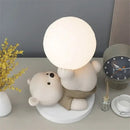 GobekUsa Bear Table Lamp: Cartoon Animal Sculpture Desk Light - Nordic Style Home Decor Gift