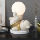 GobekUsa Bear Table Lamp: Cartoon Animal Sculpture Desk Light - Nordic Style Home Decor Gift