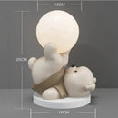 GobekUsa Bear Table Lamp: Cartoon Animal Sculpture Desk Light - Nordic Style Home Decor Gift