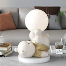GobekUsa Bear Table Lamp: Cartoon Animal Sculpture Desk Light - Nordic Style Home Decor Gift