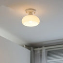 GobekUsa Ceramic LED Ceiling Light Creamy White Nordic Indoor Lighting Fixture