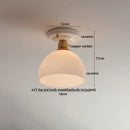 GobekUsa Ceramic LED Ceiling Light Creamy White Nordic Indoor Lighting Fixture