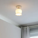 GobekUsa Ceramic LED Ceiling Light Creamy White Nordic Indoor Lighting Fixture