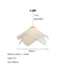 GobekUsa Cream Fabric LED Pendant Lights - Nordic Minimalist Style Chandelier for Home Decor