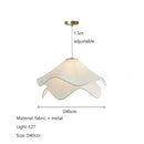 GobekUsa Cream Fabric LED Pendant Lights - Nordic Minimalist Style Chandelier for Home Decor