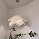 GobekUsa Cream Fabric LED Pendant Lights - Nordic Minimalist Style Chandelier for Home Decor