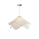 GobekUsa Cream Fabric LED Pendant Lights - Nordic Minimalist Style Chandelier for Home Decor