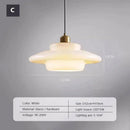 Nordic Cream Glass Pendant Light With Nickel Finish