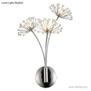 GobekUsa Nordic Creative Crystal Flower Dandelion Wall Lamps for Bathroom Bedroom Bedside Lamp Living Room