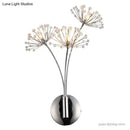 GobekUsa Nordic Creative Crystal Flower Dandelion Wall Lamps for Bathroom Bedroom Bedside Lamp Living Room