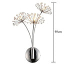 GobekUsa Nordic Creative Crystal Flower Dandelion Wall Lamps for Bathroom Bedroom Bedside Lamp Living Room