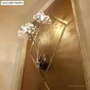 GobekUsa Nordic Creative Crystal Flower Dandelion Wall Lamps for Bathroom Bedroom Bedside Lamp Living Room
