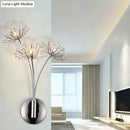 GobekUsa Nordic Creative Crystal Flower Dandelion Wall Lamps for Bathroom Bedroom Bedside Lamp Living Room