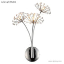 GobekUsa Nordic Creative Crystal Flower Dandelion Wall Lamps for Bathroom Bedroom Bedside Lamp Living Room